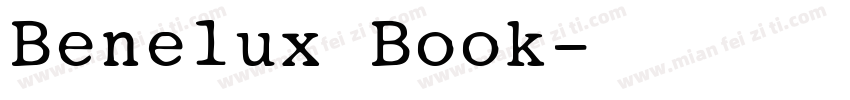 Benelux Book字体转换